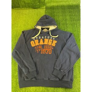 Syracuse Orange Mens 2XL Heavy Baggy Hoodie Navy Blue Collegiate Sweatshirt